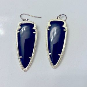 Kendra Scott Black Arrowhead Earrings
